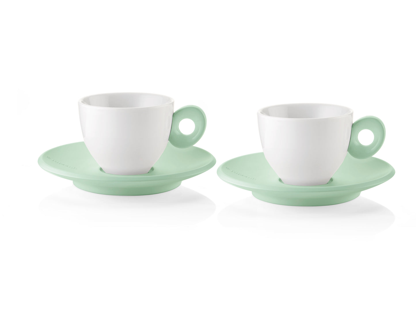 Guzzini Everyday set of 2 cups w/ saucer green