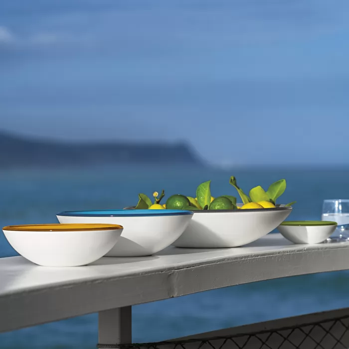 Guzzini Twist centerpiece/bowl 37x8.5 cm yellow