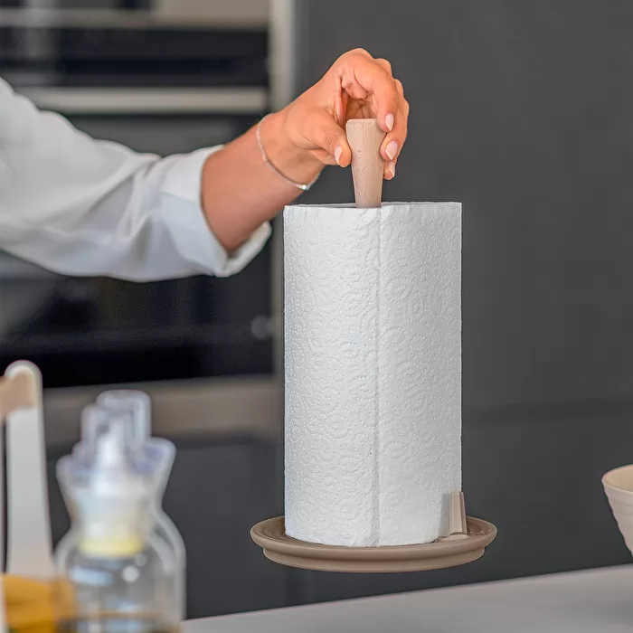 Guzzini Tierra 'roll&tear'' universal kitchen roll holder taupe