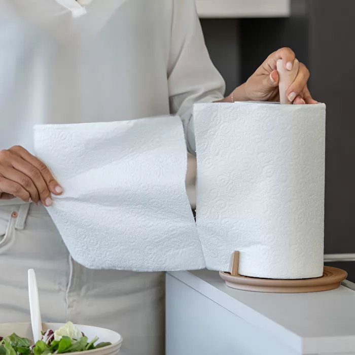 Guzzini Tierra 'roll&tear'' universal kitchen roll holder taupe