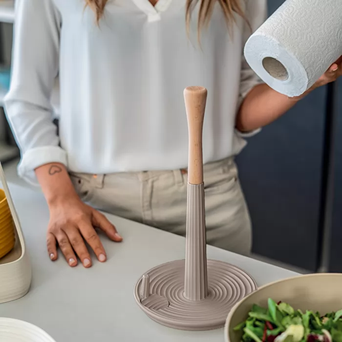Guzzini Tierra 'roll&tear'' universal kitchen roll holder taupe