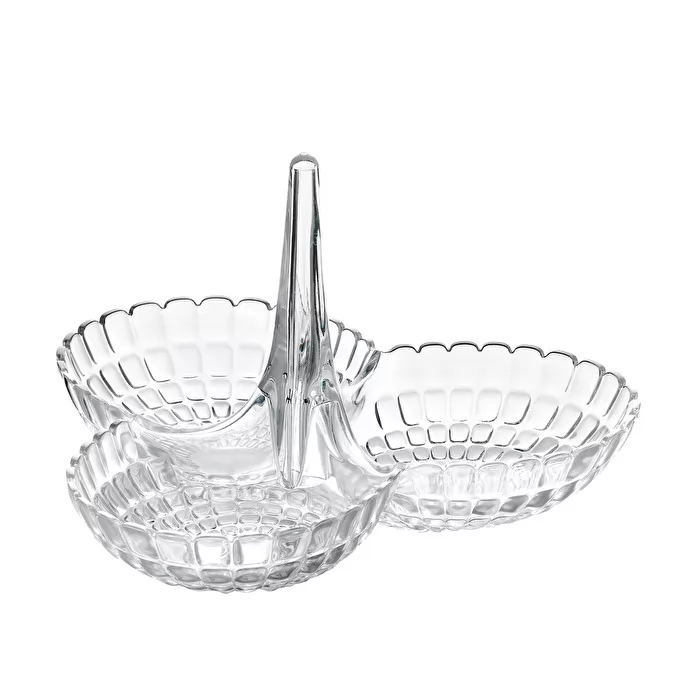 Guzzini Tiffany hors d'oeuvres dish clear