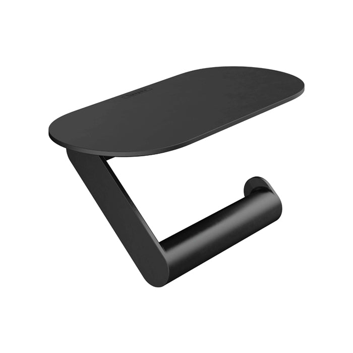 Hansgrohe Wallstoris roll holder w/shelf matt black 27928.670