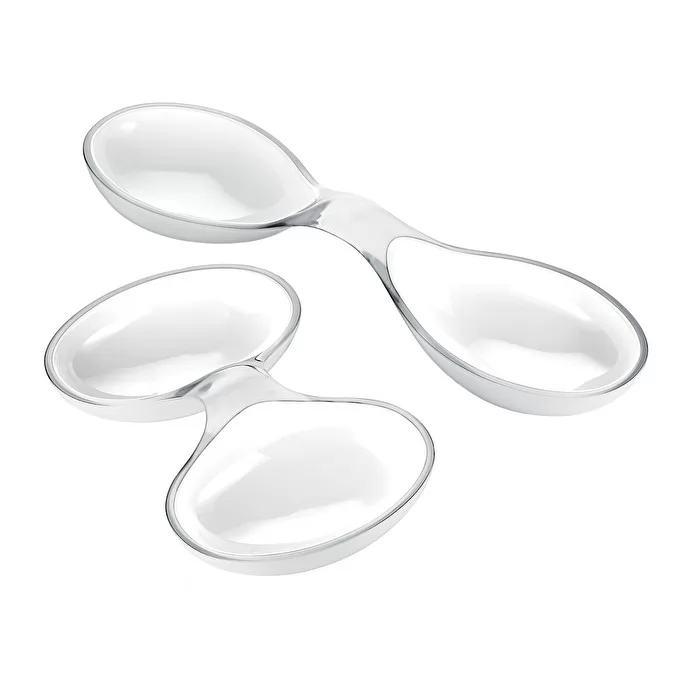 Guzzini Grace set of 2 interlocking dishes clear