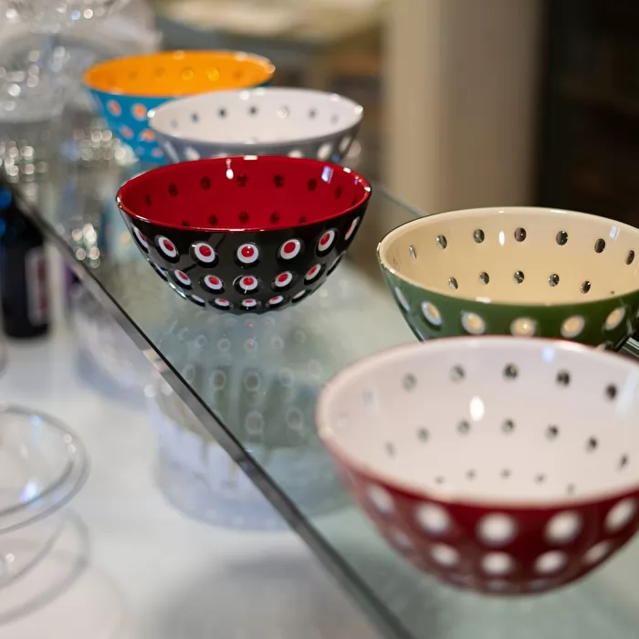 Guzzini Le Murrine bowl ø20 sand/white/green