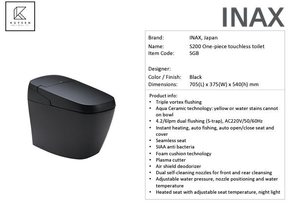 Inax Satis G Integrated Spalet black SGB