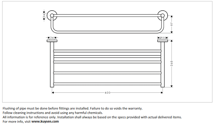 Hansgrohe Logis Universal Towel rack with bar 41720.007