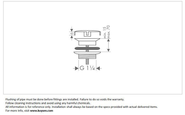 Hansgrohe Basin waste with cover 50001.000