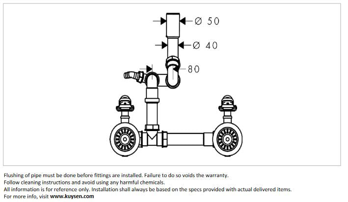 Hansgrohe Manual waste and overflow set for sink 370/370 43922.009