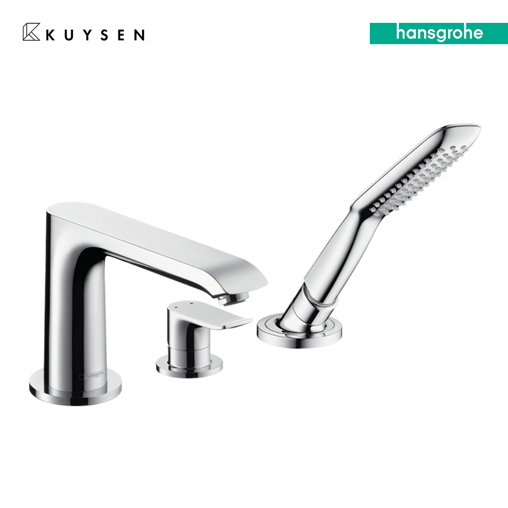 Hansgrohe New Metris 3Hole rim mounted tub mixer 31190.000
