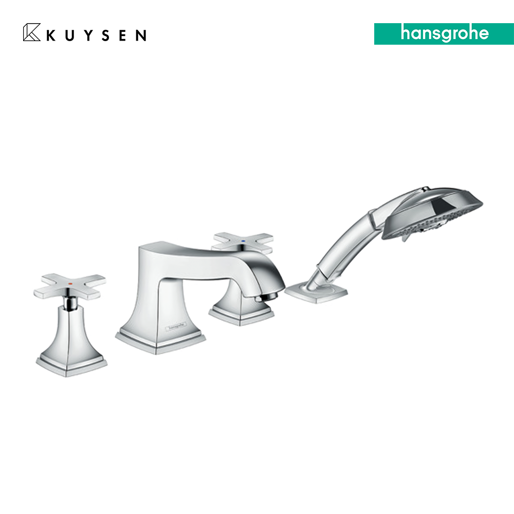 Hansgrohe Metropol Classic 4Hole rim mounted tub mixer (cross) 31449.000