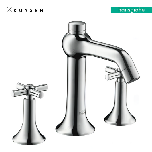 Hansgrohe 3-Hole Basin Mixer with cross handles DN15 37133.810.