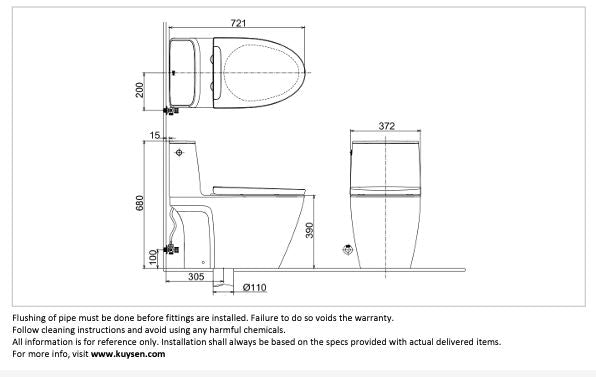 Inax S200 one piece touchless toilet ACT902VN