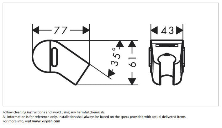 Hansgrohe Wallstoris  Push Slider Matt 27917.670