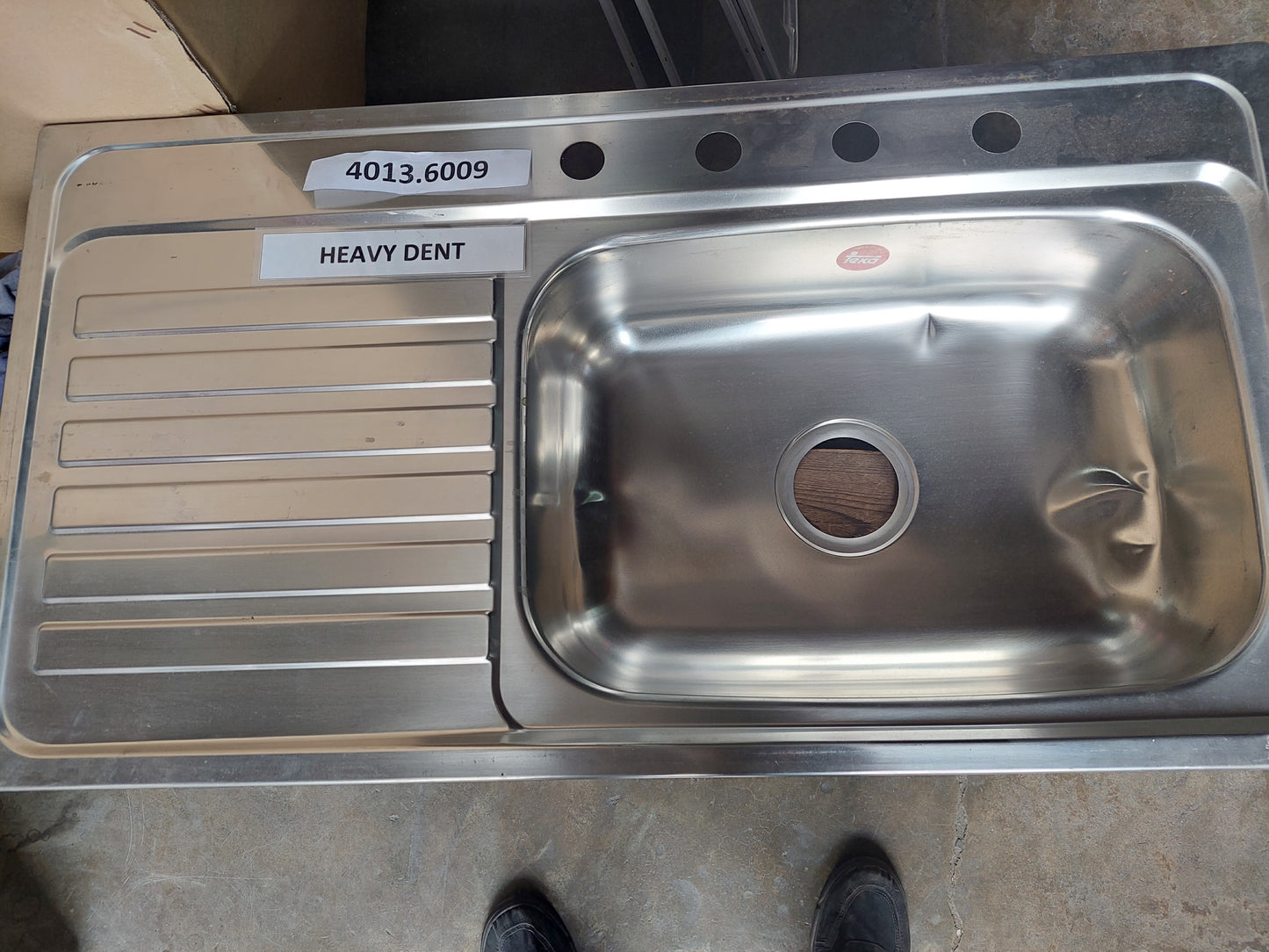 CLEARANCE SALE - TEKA America 950.510.1B.LD.4H Inlay Sink 4013.6009