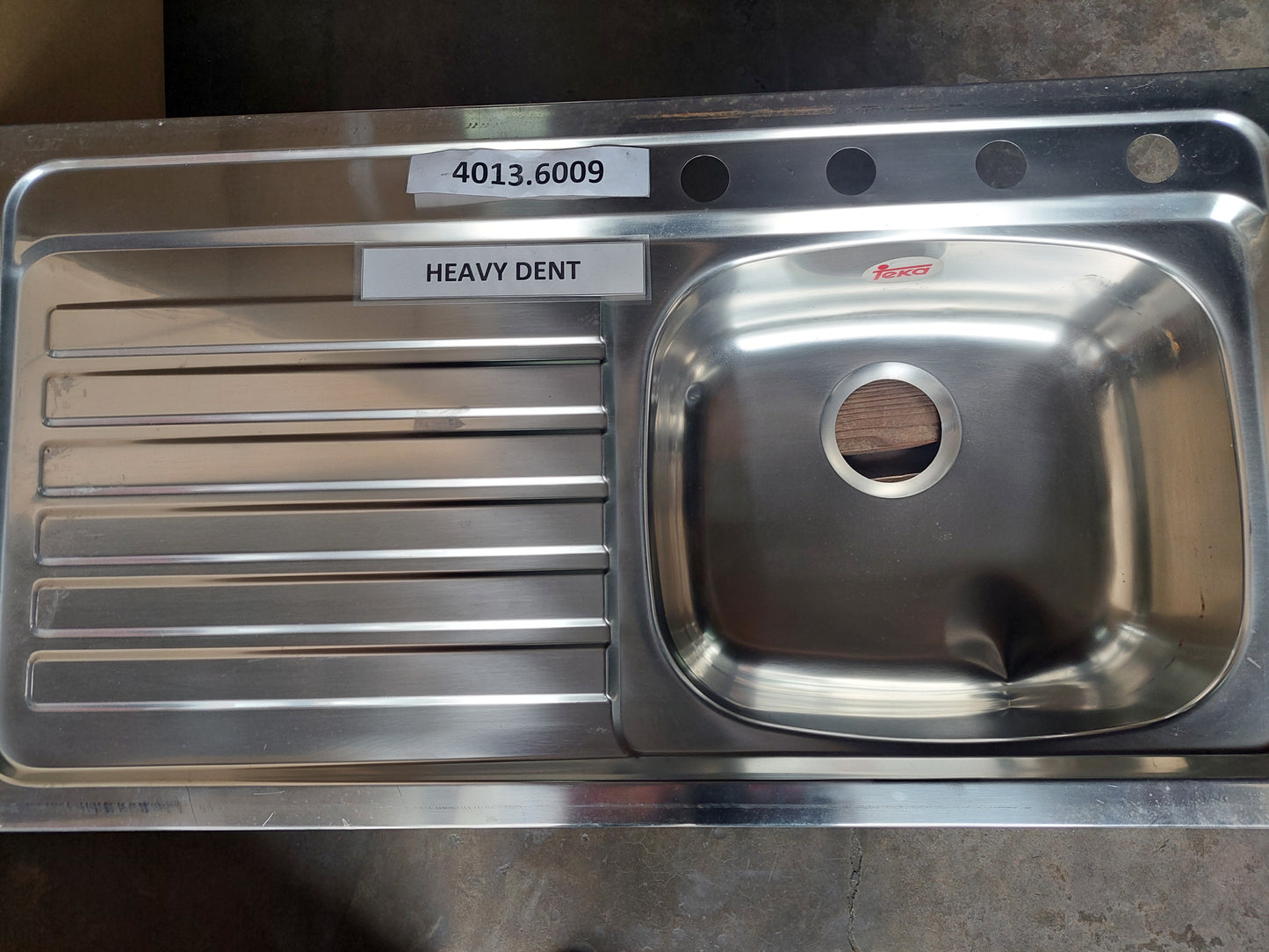 CLEARANCE SALE - TEKA America 950.510.1B.LD.4H Inlay Sink 4013.6009