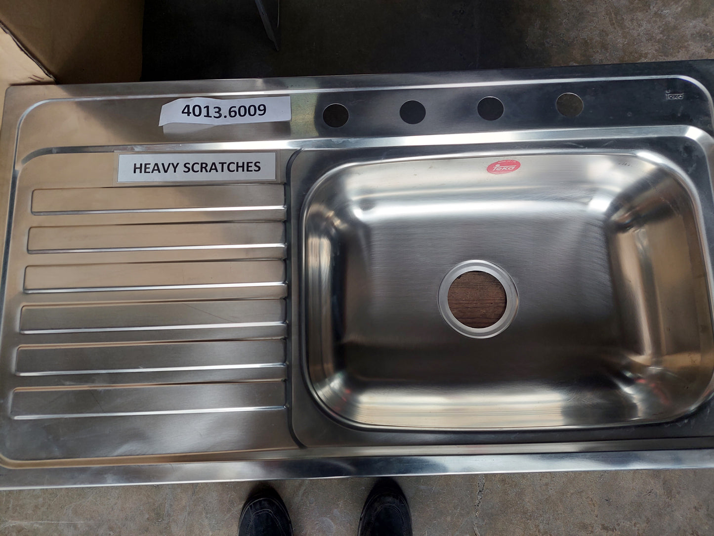 CLEARANCE SALE - TEKA America 950.510.1B.LD.4H Inlay Sink 4013.6009