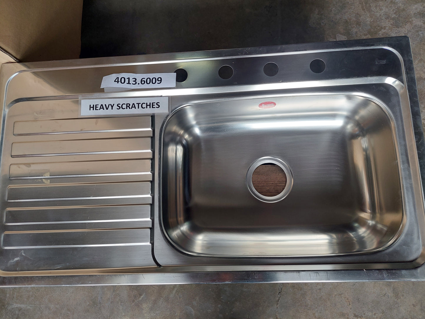CLEARANCE SALE - TEKA America 950.510.1B.LD.4H Inlay Sink 4013.6009