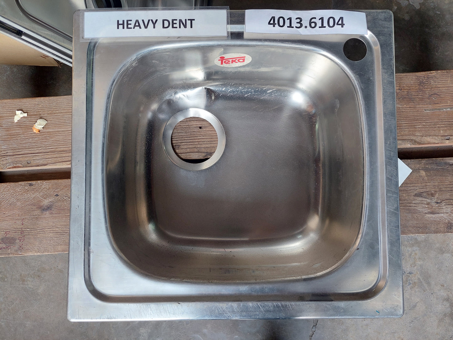 CLEARANCE SALE - TEKA Universal Stainless Steel Single Bowl Inset Kitchen Sink 4013.6104