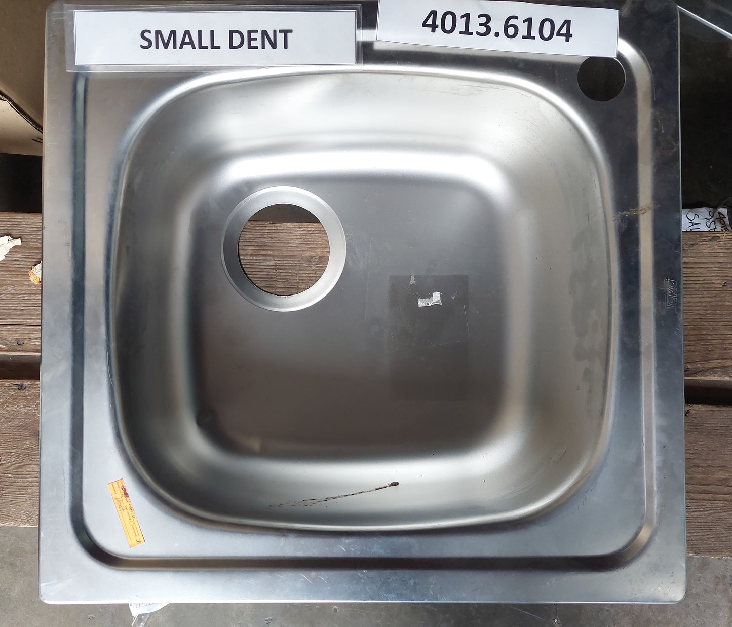 CLEARANCE SALE - TEKA Universal Stainless Steel Single Bowl Inset Kitchen Sink 4013.6104