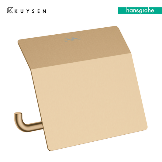 Hansgrohe AddStoris Roll holder with lid, Brushed Bronze 41753.147