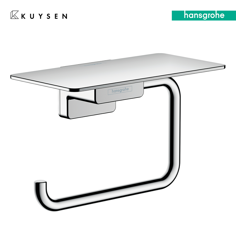 Hansgrohe AddStoris Roll holder with shelf, Chrome 41772.007