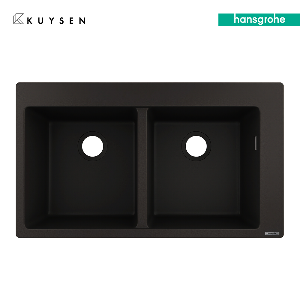 Hansgrohe SilicaTec Granite Sink 2 Bowls built-in sink 370/370 43316.170