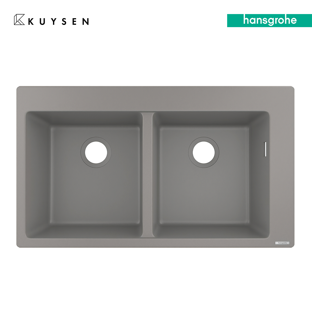 Hansgrohe SilicaTec Granite Sink 2 Bowls built-in sink 370/370 43316.380