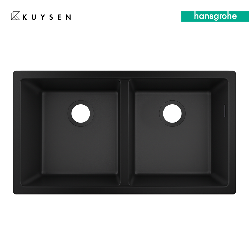 Hansgrohe SilicaTec Granite Sink 2 Bowls undermount sink 370/370 43434.170