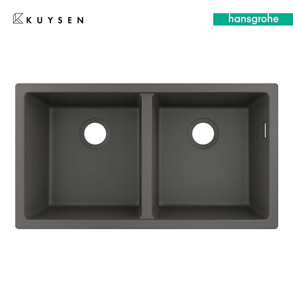 Hansgrohe SilicaTec Granite Sink 2 Bowls undermount sink 370/370 43434.290