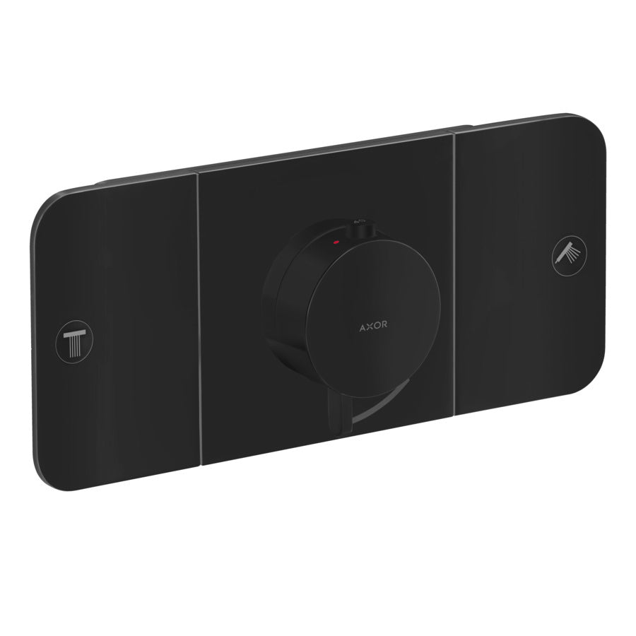 AXOR ONE thermostatic module 2 outlets Matt Black 45712.670