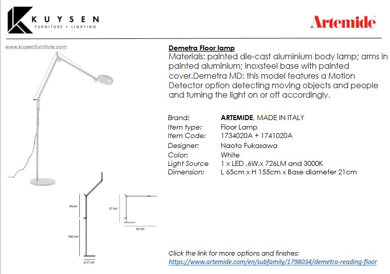 Artemide Demetra Floor Lamp