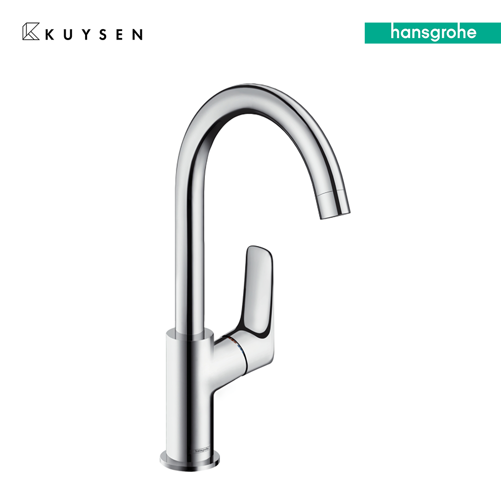 Hansgrohe basin mixer 120 swivel spout with pull rod waste set 71130.000