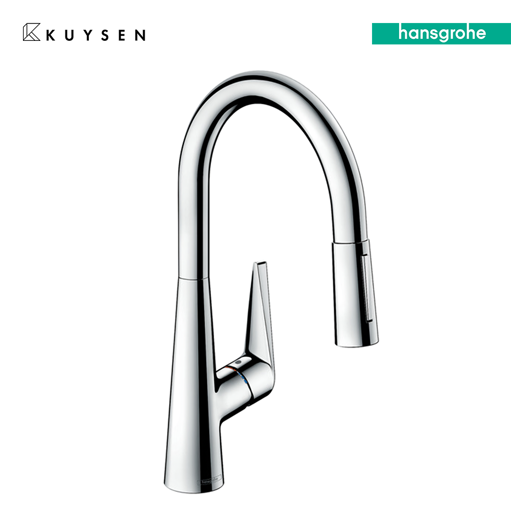 Hansgrohe Talis S 200 Sink mixer with laminar & shower pull-out sprays 72813.000