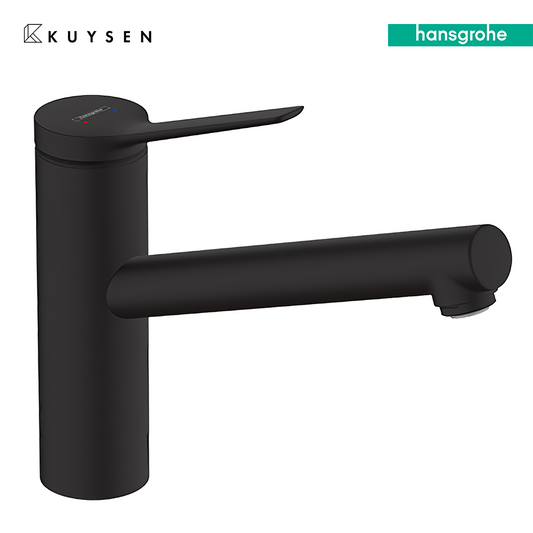 Hansgrohe Zesis M33 sink mixer 150 1jet Matt Black 74802.670