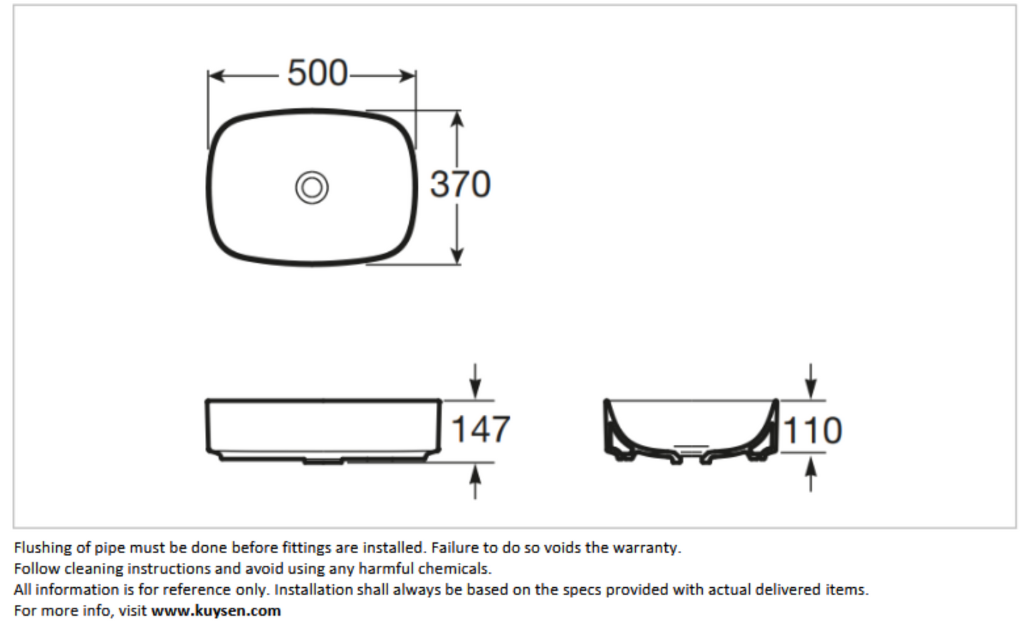 Roca Ona countertop basin w/o overflow A3275L000C