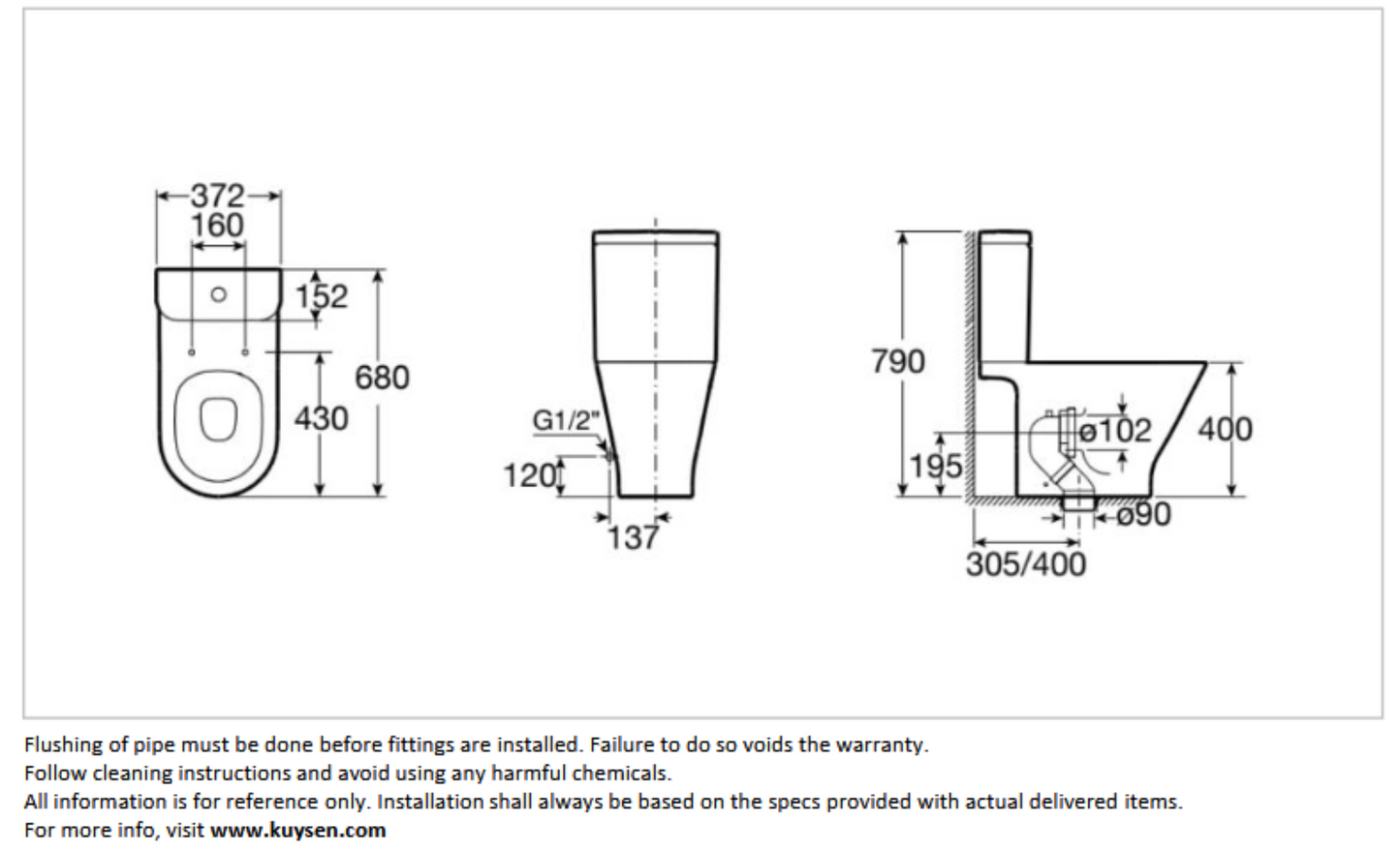 Roca GAP Rimless® 2-piece toilet A3420NA00C