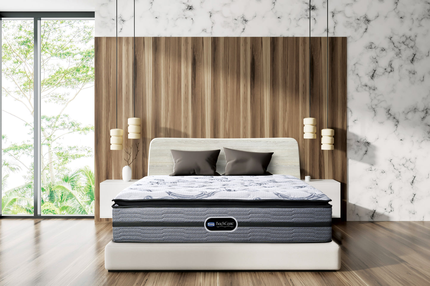 Simmons BackCare Luxury European King 182 x 203 x 32cm BCL81SPNF3JE