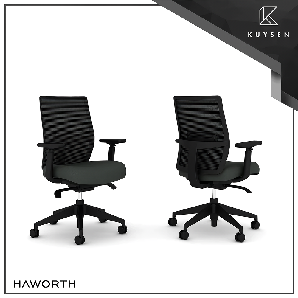 Haworth Aloha Active Task Office Chair Midnight Black Lexington SECMTM kuysenstore