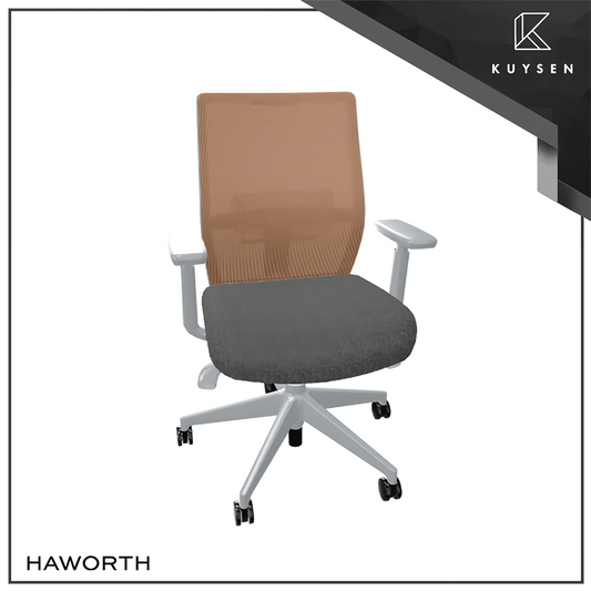 Haworth Aloha Active Task Office Chair Orange Checker/Lexington Grey SECMTM7-ORCH/LXGR/FG