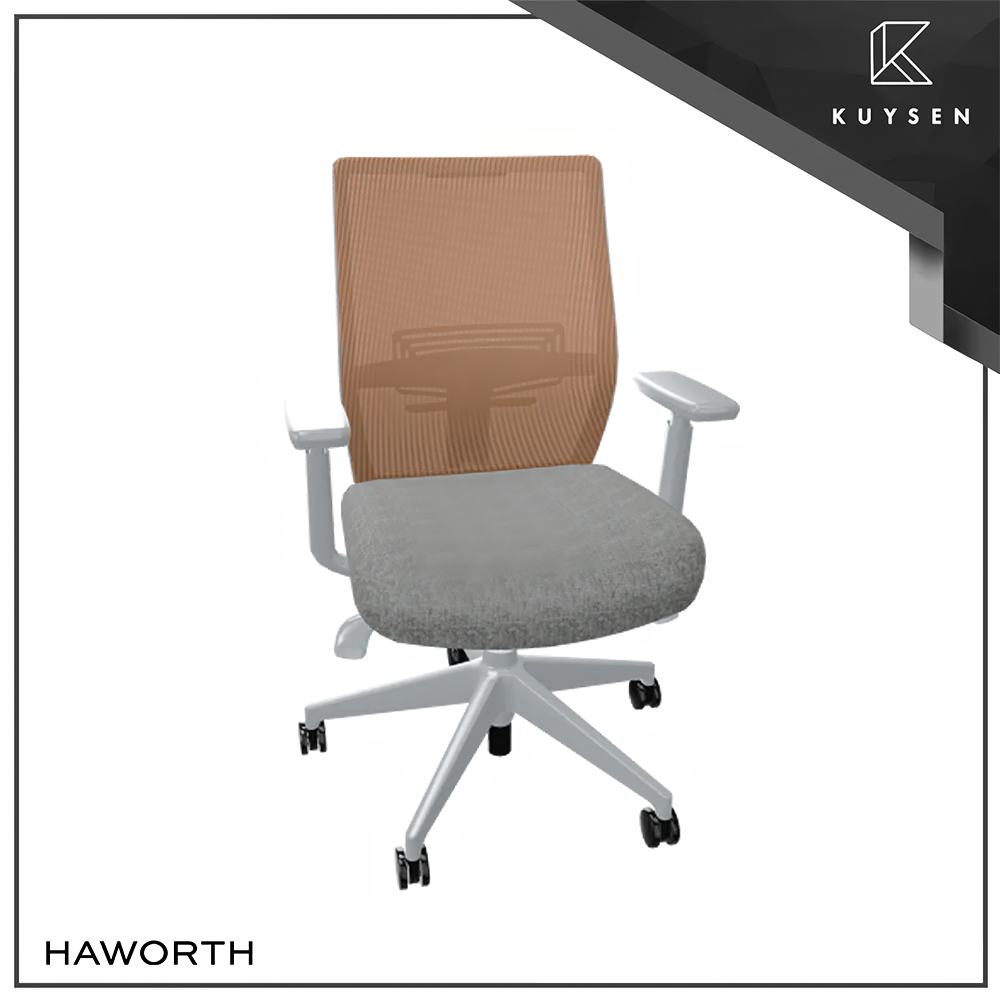 Haworth Aloha Active Task Office Chair Orange Checker/Stone SECMTM7-MT005/0C029