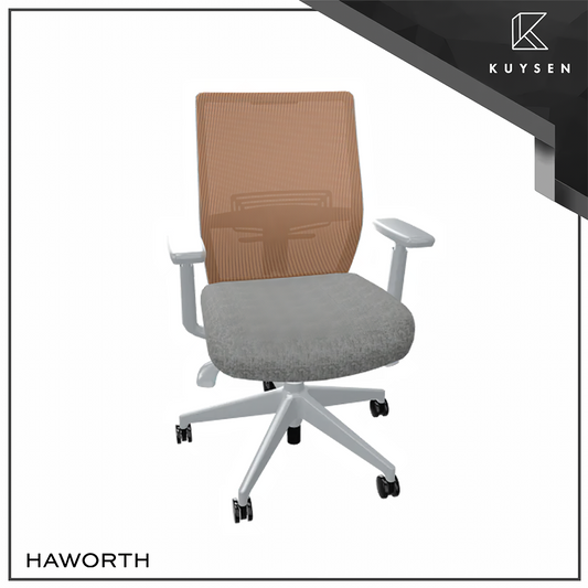 Haworth Aloha Active Task Office Chair Orange Checker/Stone SECMTM7-MT005/0C029