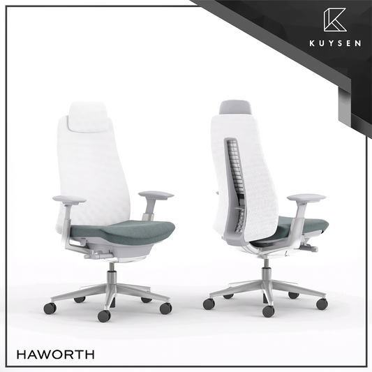 Haworth Fern Executive Office Chair Moonflower/Oyster SEFNEM7-MOO/OYS