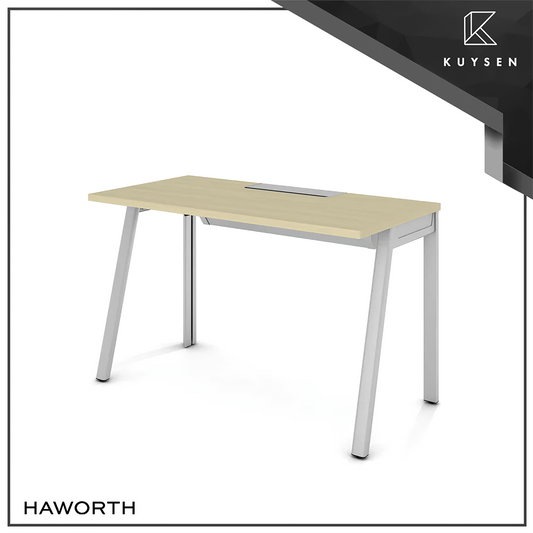 Haworth Intuity with flip top & cable tray SYUTRD1206CBR-ASH