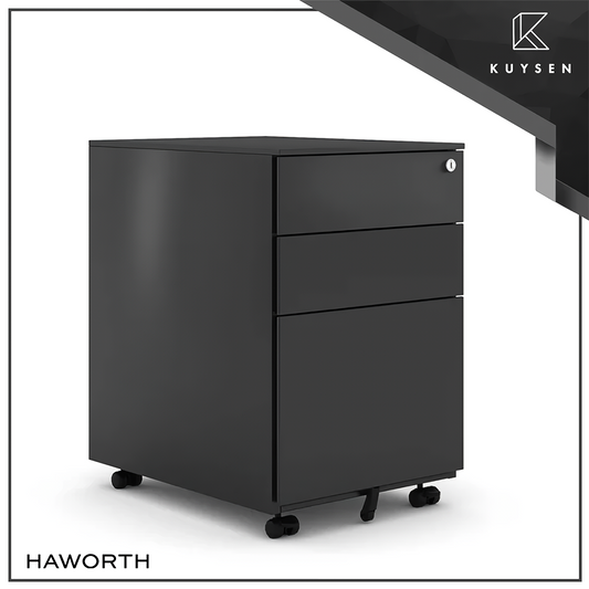 Haworth M Series Mobile Pedestal Matte Black STMSPM8N-BLK