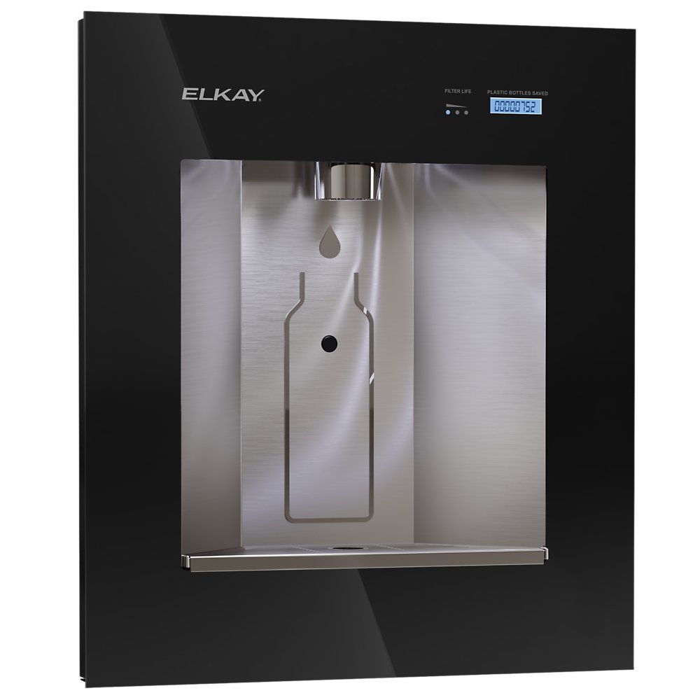 Elkay ezH2O Liv® Pro In-wall Commercial Filtered Water Dispenser Non-refrigerated 220-240V Midnight Black (Send us a message for price))