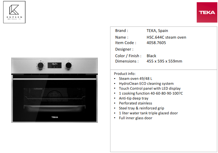 TEKA HSC.644C Combi Multifunction Turbo oven + Microwave 4058.7605