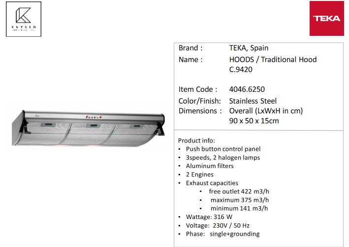 TEKA Traditional Hood 4046.6250
