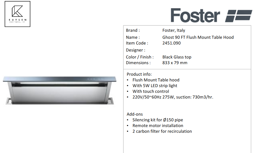 Foster Ghost hood 90cm 2451 090