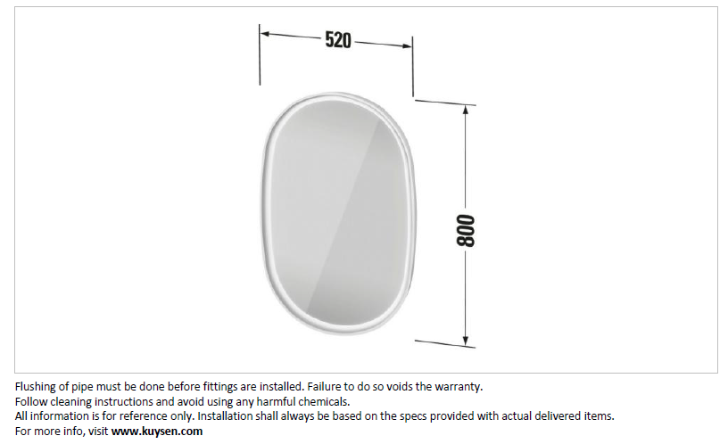 Duravit AURENA Mirror w/LED light AU7085.00.000010